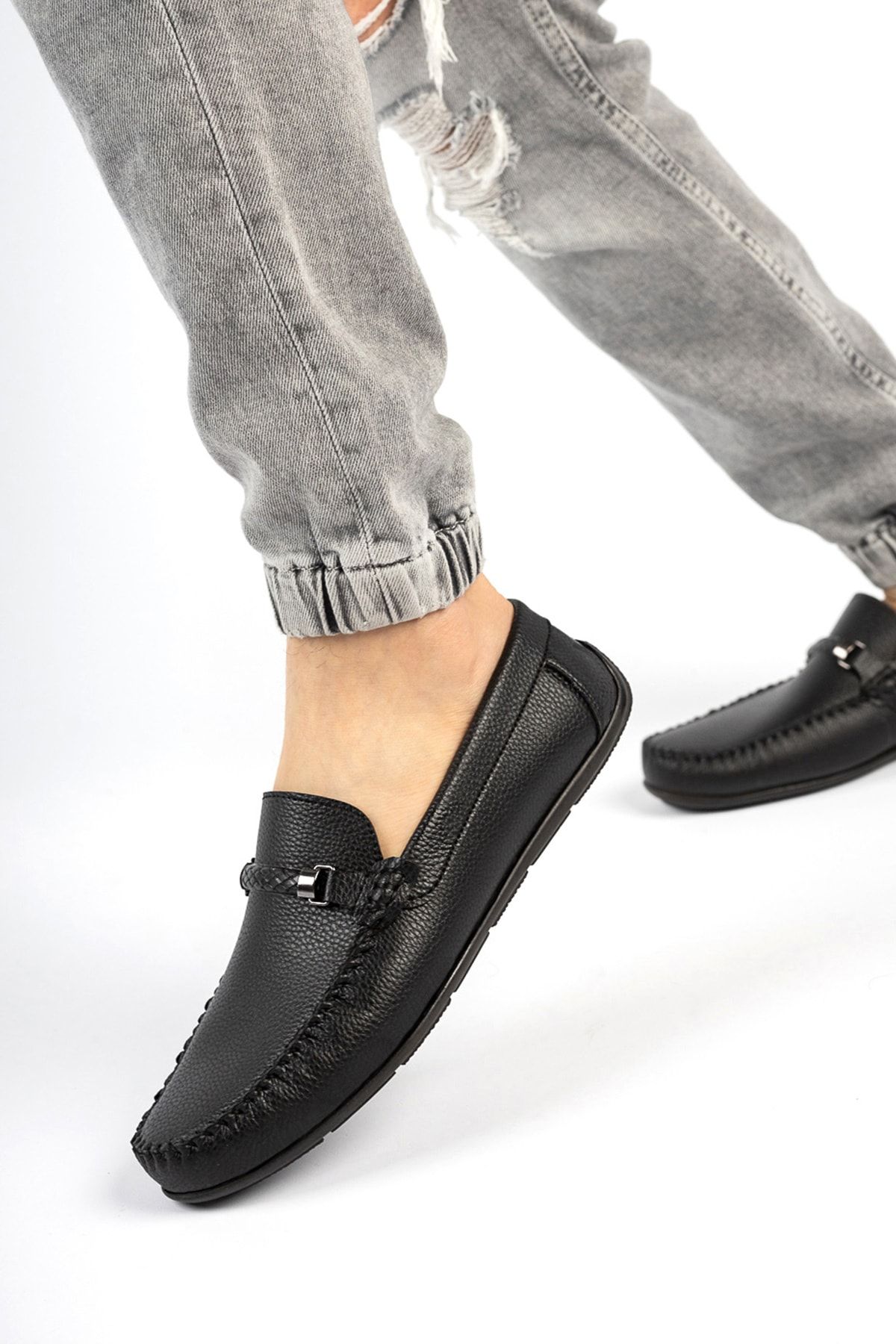 Erkek Rog Loafer Günlük Ayakkabı Siyah