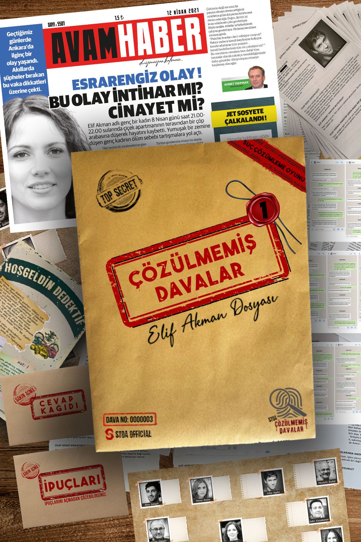 Dedektiflik Suç Çözümleme Zeka ve Dikkat Geliştirici Dedektif Oyunu Gizem Bulmaca Kutu Oyunları Suç?