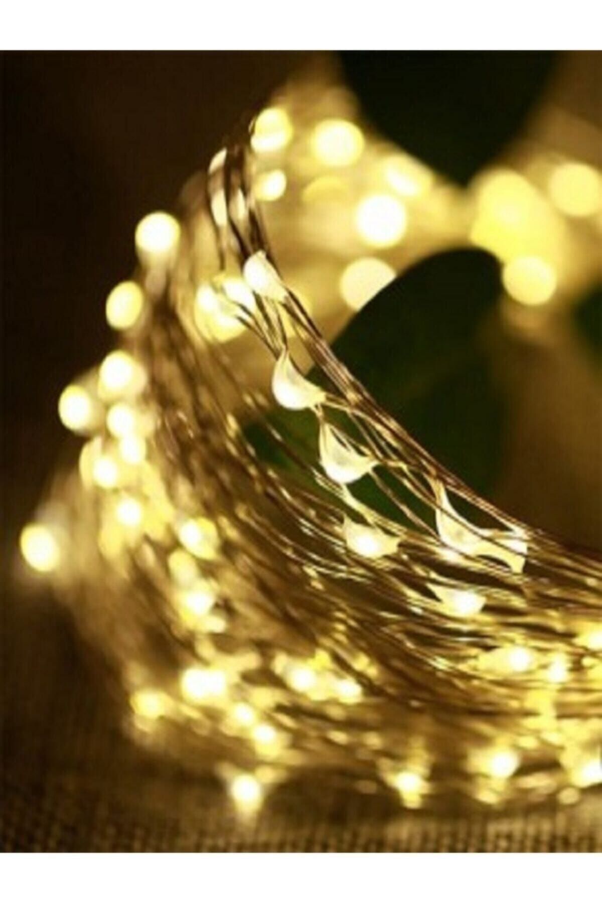 Dekoratif Yeşil Yapraklı Yapay Sarmaşık Ve 3 Metre Peri Led Gün Işığı