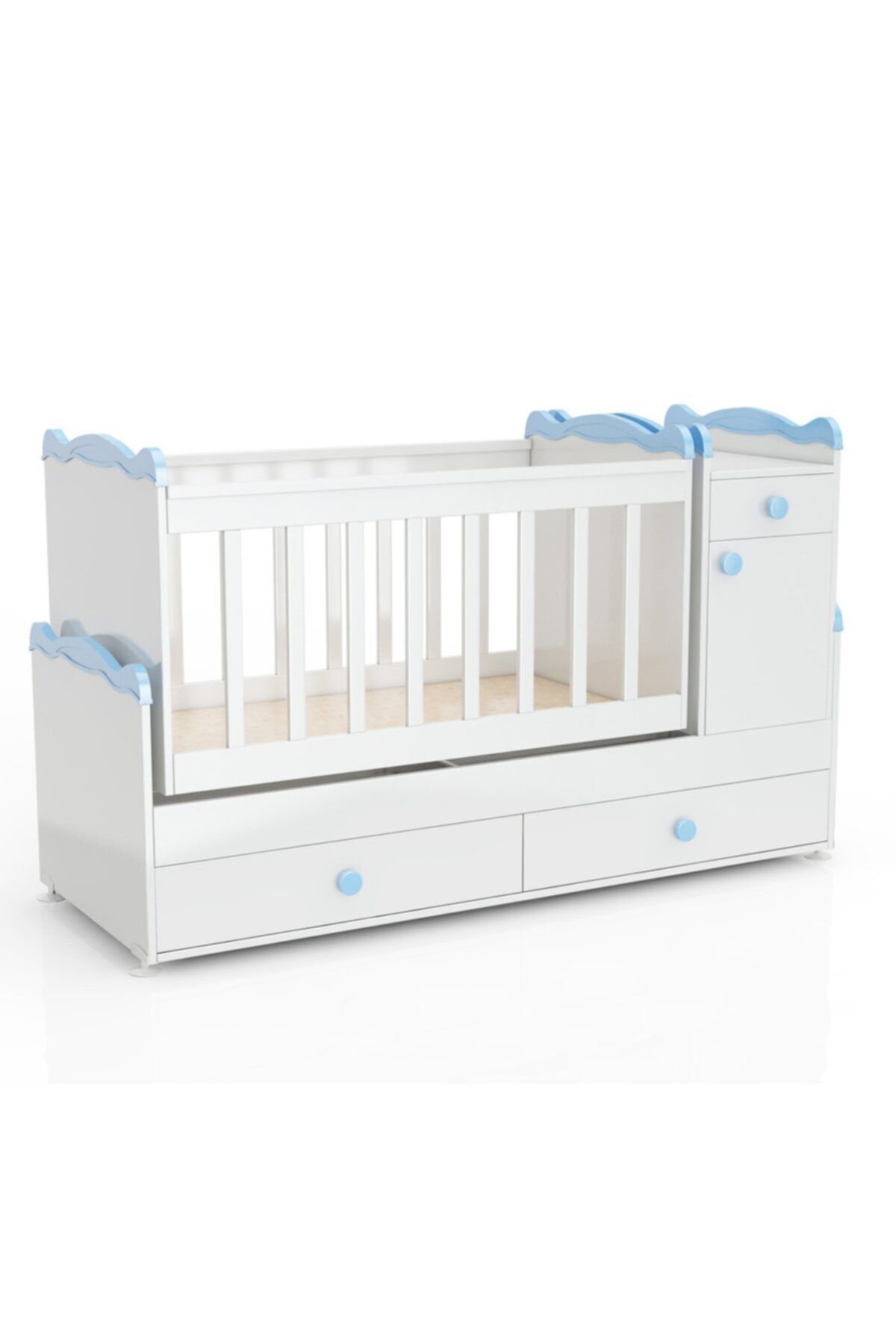 Bby970 Babysun Luks Bebek Odası Takımı 2 Kapılı Mavi