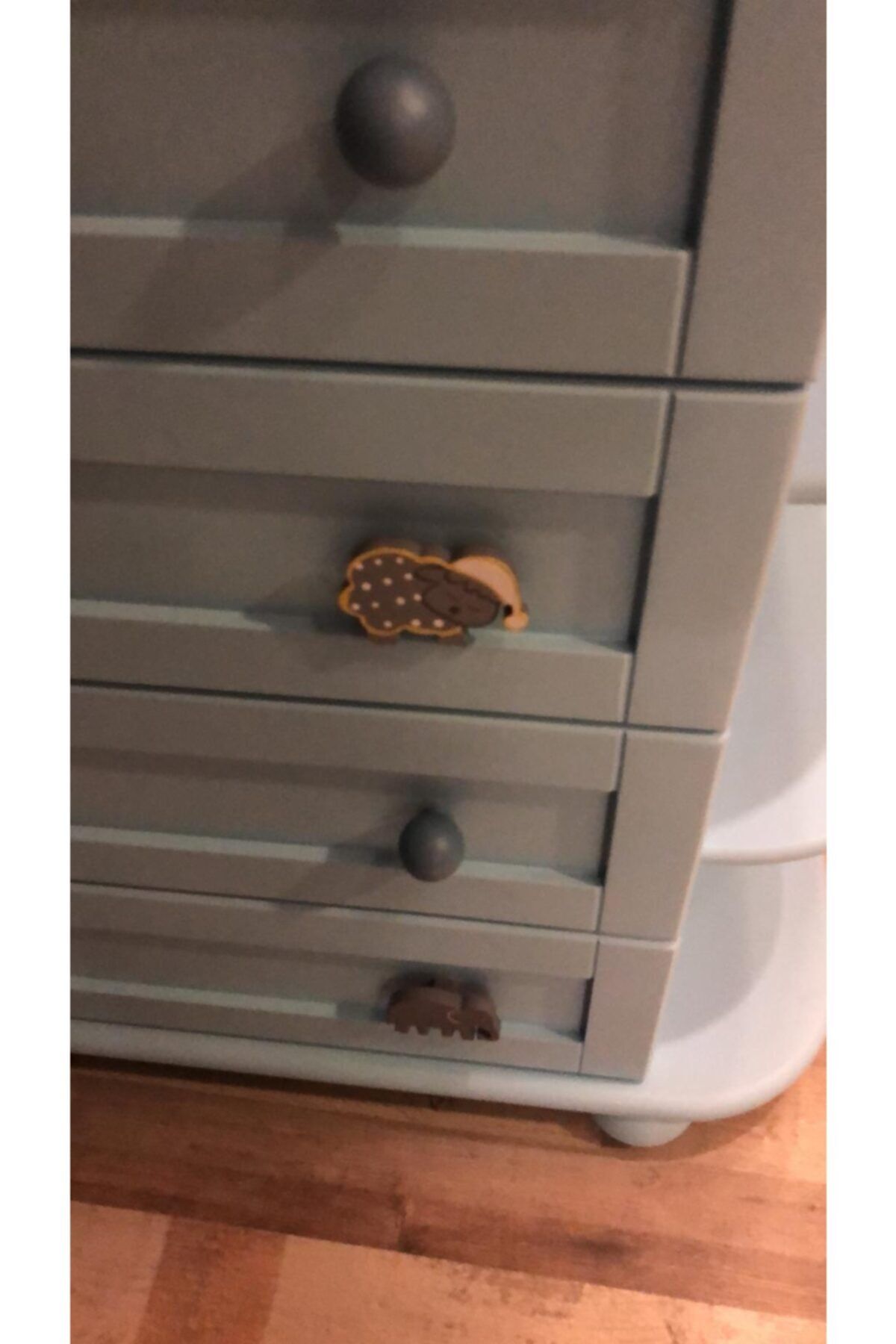 Uyuyan Kuzu Kulp 4 Lü Set Bebek Çocuk Odası Dolap Çekmece Kulbu