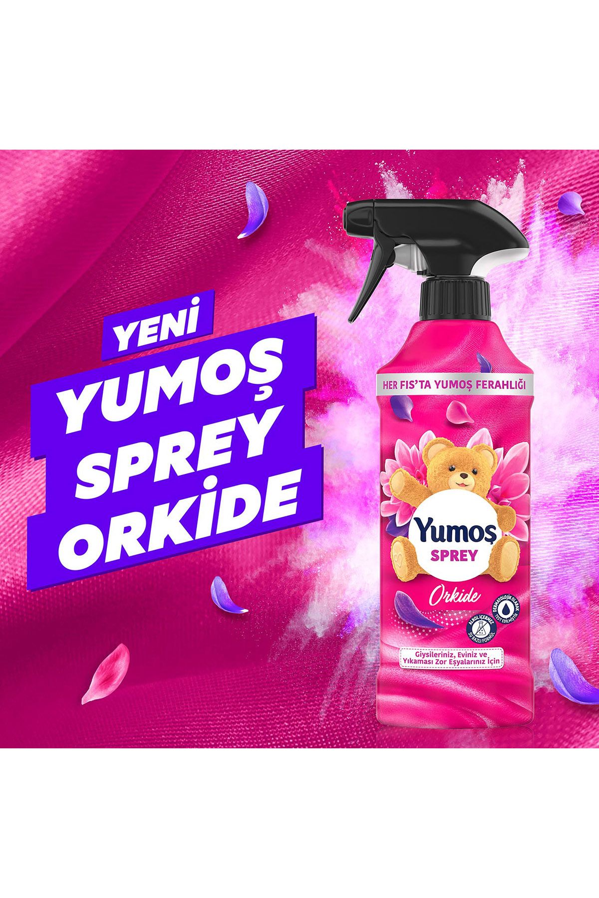 Sprey Oda Ve Eşya Kokusu Lilyum 450 Mlx1 Yumoş Orkide 450 Mlx1 Yumoş Hanımeli 450mlx1