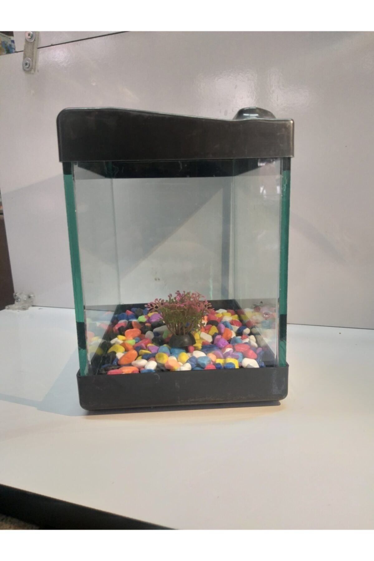 Ibrahimli Petshop Kucuk Akvaryum Aksesuarli Siyah 20 Cm 4 Litre