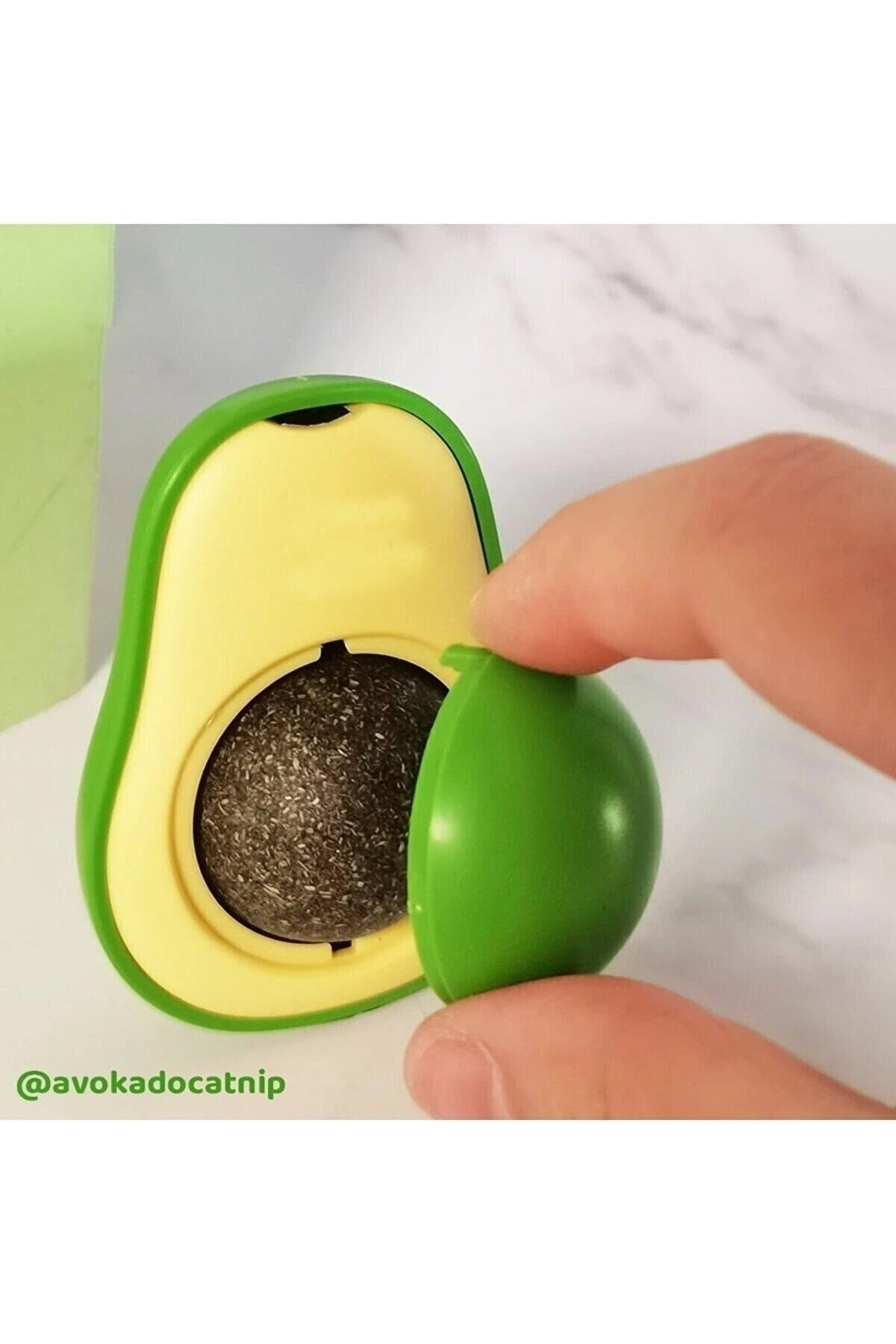 Doğal Catnipli Yenilebilir Kedi Nanesi Otu Oyun Topu Oyuncağı Top Oyuncak Kedi Yalama Topu Avokado