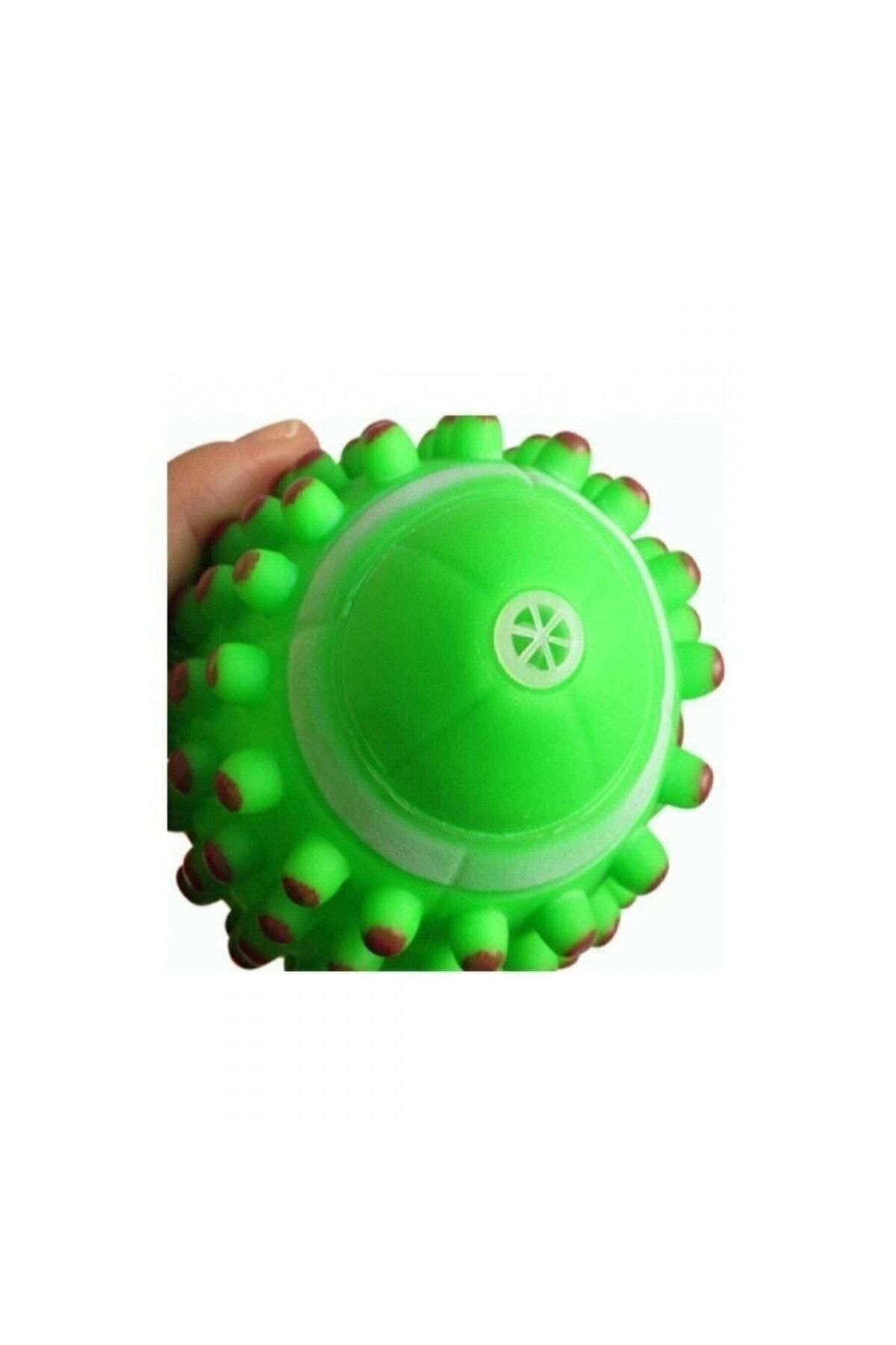 Renkli Kedi Köpek Isırma Topu Sesli Dikenli Top Tasarımı Ile Diş Kaşımaya Yardımcı