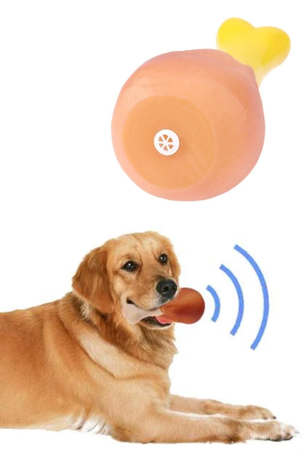 Köpekler Için Tavuk Budu Kışkırtıcı Sesli Oyuncak Sevimli Eğitici Eğlenceli